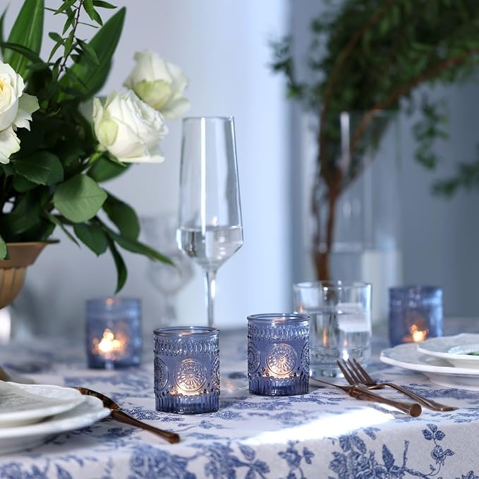 DEVI 24pcs Navy Blue Votive Candle Holders - Image 4