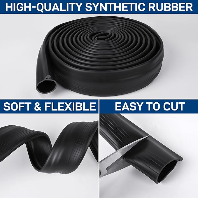 16.5FT Garage Door Bottom Seal Rubber 0.35" Big P Bulb Bottom Garage Weather - Image 5