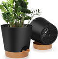 YNNICO 8-Inch Plant Pots, Self-Watering Planters by AFamilyofGardenLovers