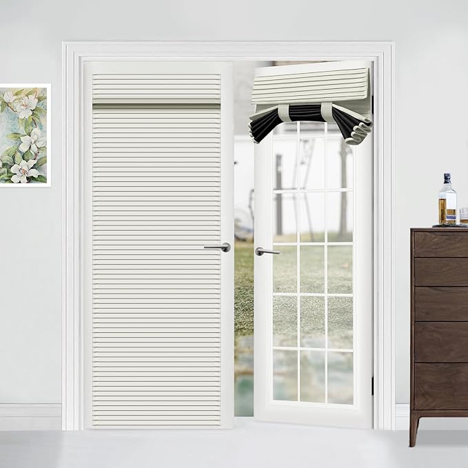 Muamar French Door Curtains Privacy Door Blind, Front Door Window Curtain by Muamar