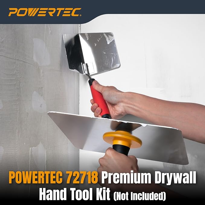 POWERTEC 5" x 4" Stainless Steel Inside Corner Drywall Knife - Image 7
