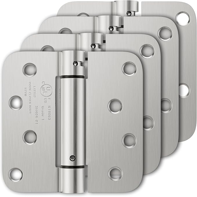 Luxbaro 4 Pack Self Closing Door Hinges, 4 Inch Spring Loaded by Luxbaro