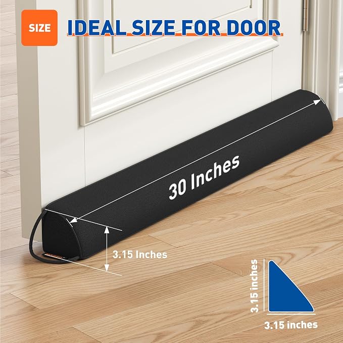 MAGZO Under Door Draft Stopper 30 Inches, Sound Proofing - Image 3