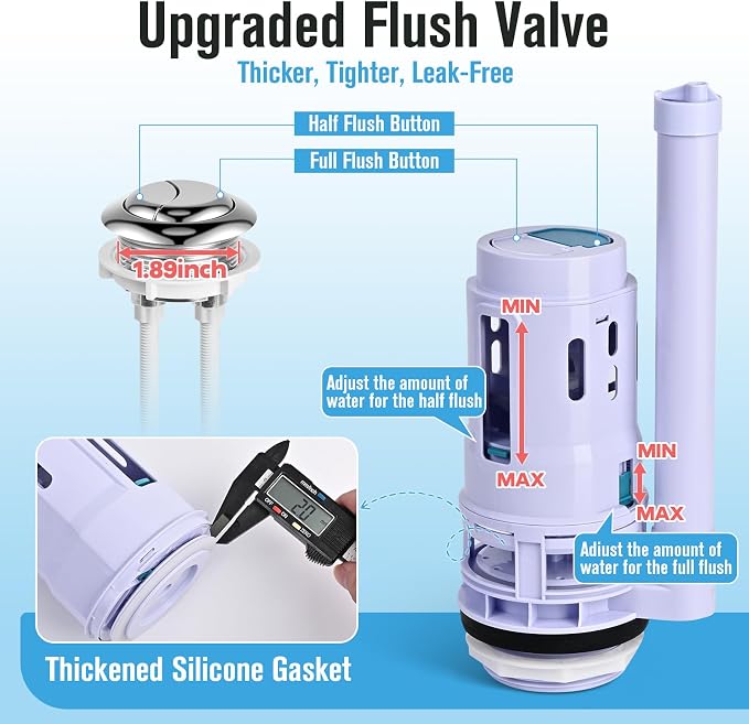3-Inch Dual Flush Valve & Fill Valve Replacement Kit - Image 5