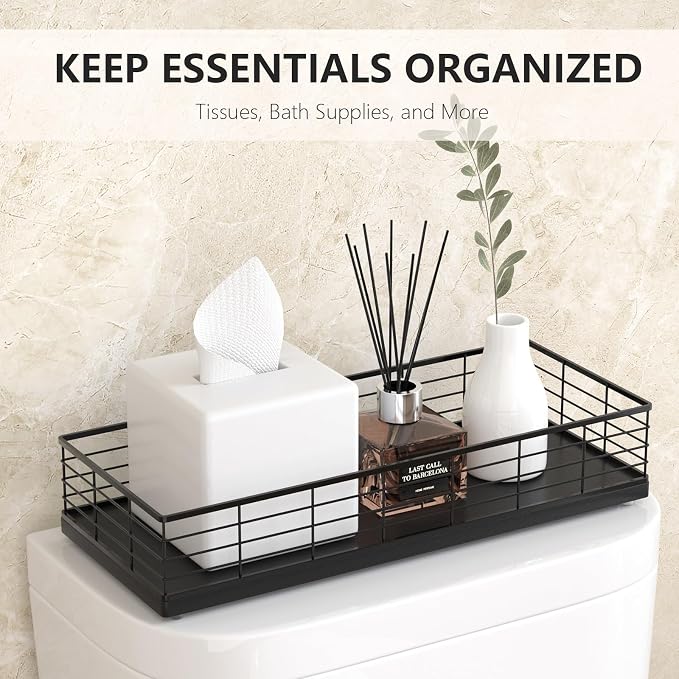 Toilet Paper Storage Basket, Narrow Bathroom Countertop Organizer - Image 3