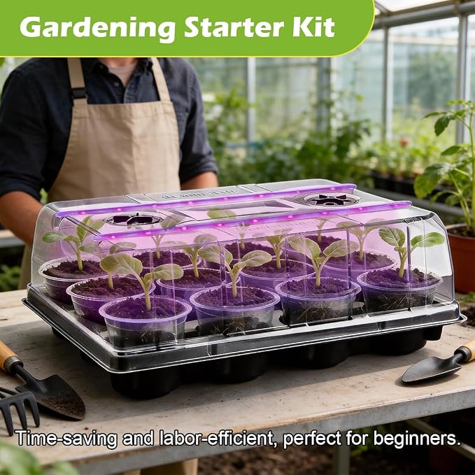 36 Pack 4 Inch Clear Plant Pots & 3 Pack 12 Cell Nursery Pot Trays - Image 6