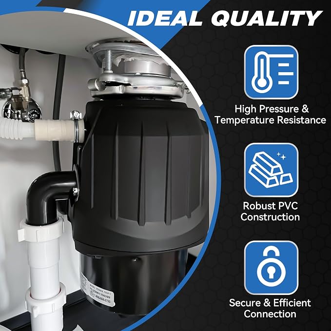 2 Pack 1.5" Garbage Disposal Drain Elbow Kit, Gasket and Screws - Image 6