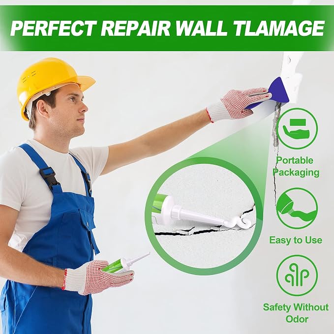 Drywall Repair Kit, 2 Spackle Wall Repair Patch Kit, Wall Mending Agent - Image 2
