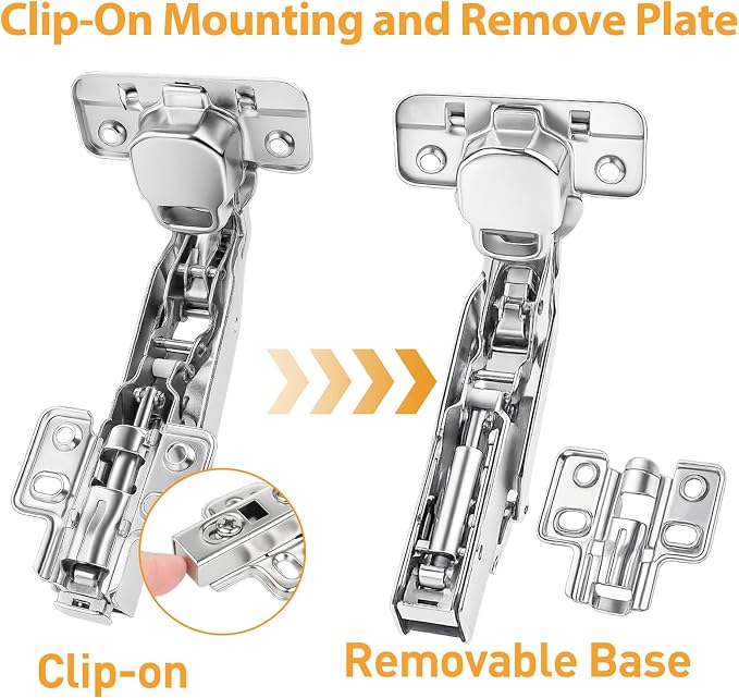 175 Degree Hinges Frameless Cabinet Doors Hinges 48mm Concealed Hydraulic - Image 5