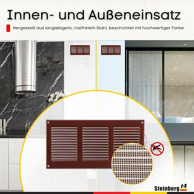 Steinberg14 Brown Vent Cover 10x4 - Image 6