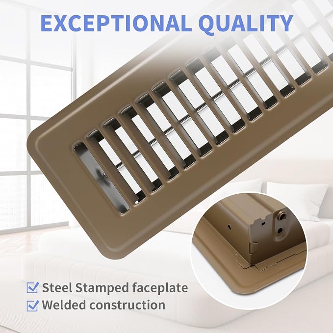 Howeall 2 Pack 2" x 10" Floor Register - Image 2