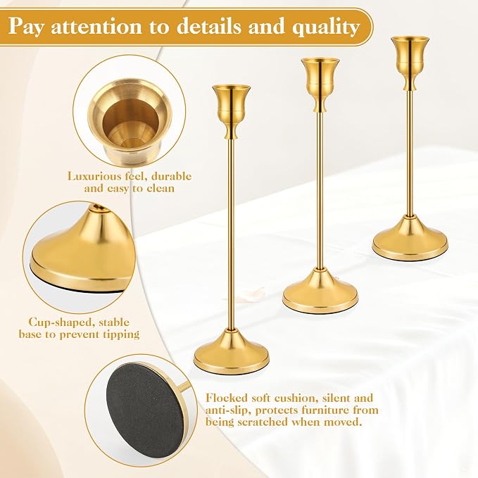 6PCS Candlestick Holders, Taper Candle Holder - Image 5