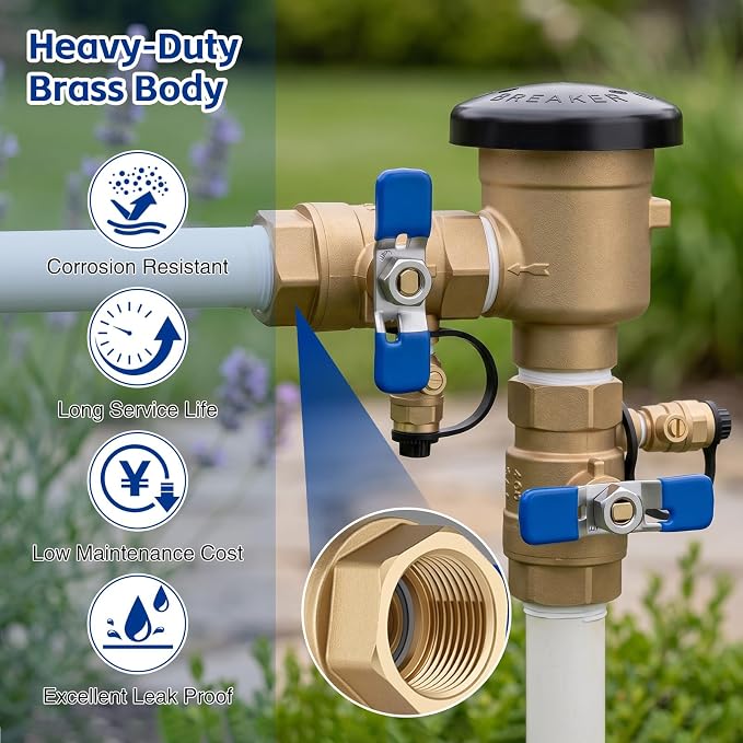 3/4" Brass Pressure Vacuum Breaker - Image 5
