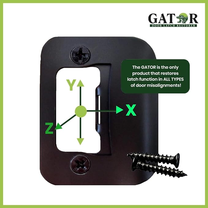 Gator Door Strike Plate 2-1/4" Latch Restorer, Oil Rubbed Bronze, No Chiseling - Image 5