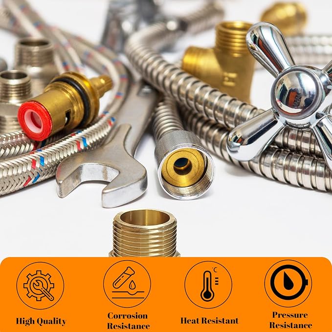 2 Pcs Brass Bushing 1" Male to 3/4" Female - Image 4