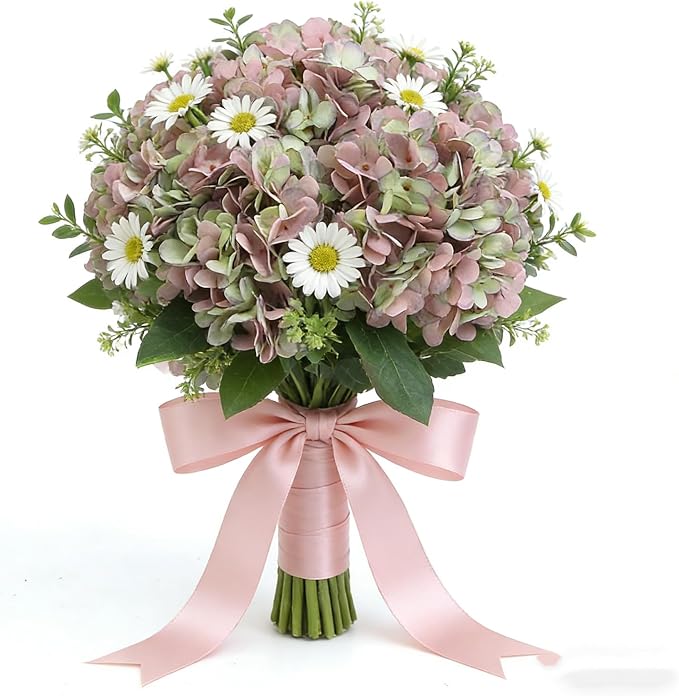 Kimura's Cabin 6pcs Fake Hydrangeas Flowers Vintage Artificial Silk Hydrangea - Image 5