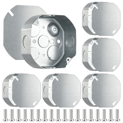6-Pack Octagon Electrical Boxes by Hlimior