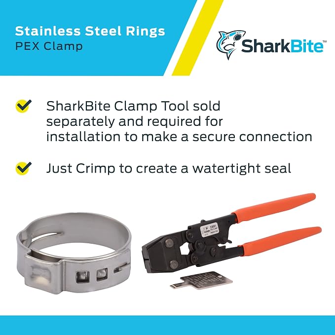 SharkBite 1 Inch Clamp Ring, Stainless Steel Plumbing Fitting, PEX Pipe - Image 4