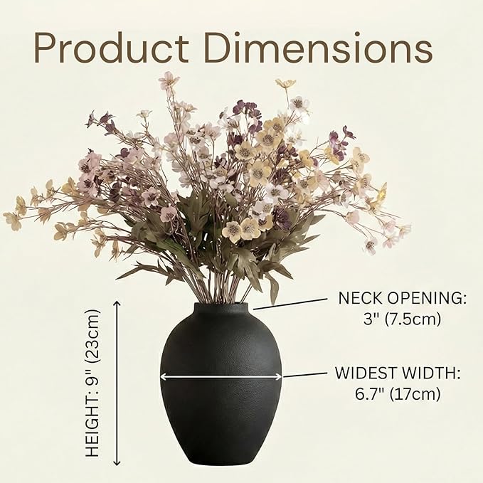 Black Vase for Home Decor - Image 5