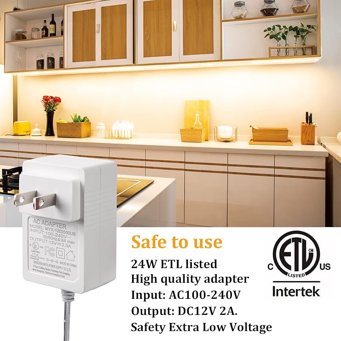 WOBANE Under Cabinet LED Lighting Kit, Dimmable Strip Lights - Image 5