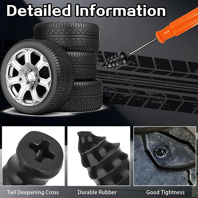 80Pcs Tire Repair Rubber Nails Kit - Image 3