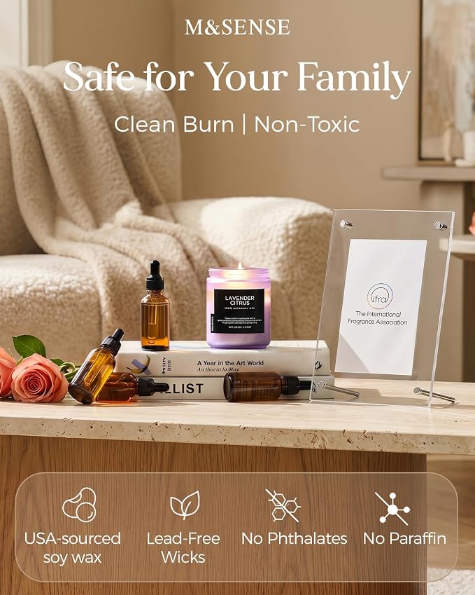 M&SENSE Lavender Citrus Scented Candles - Image 4