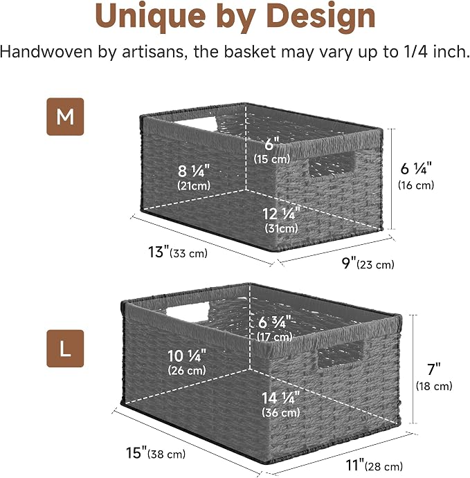 StorageWorks Wicker Storage Baskets - Image 2