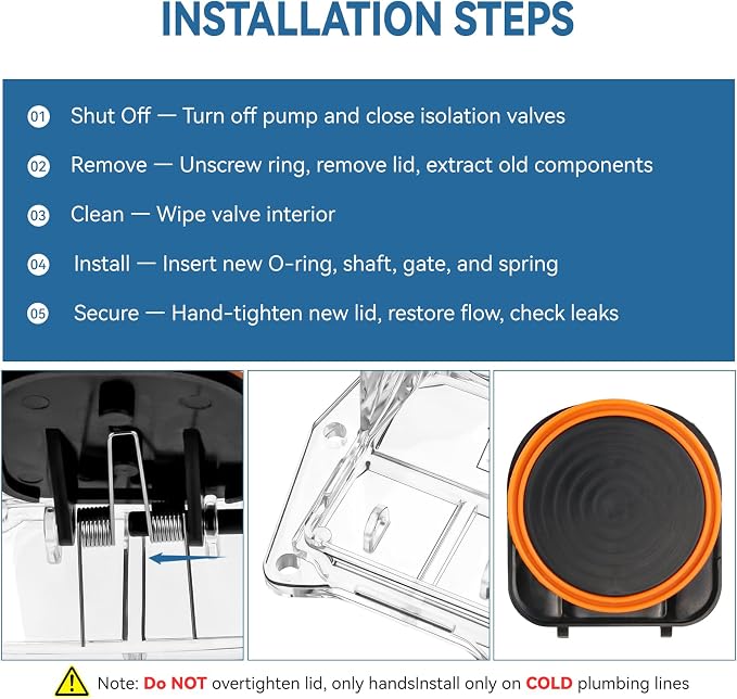 0801‑20H‑RK CR2 Series Pool Check Valve Replacement Kit Fit Magic Plastics | - Image 6