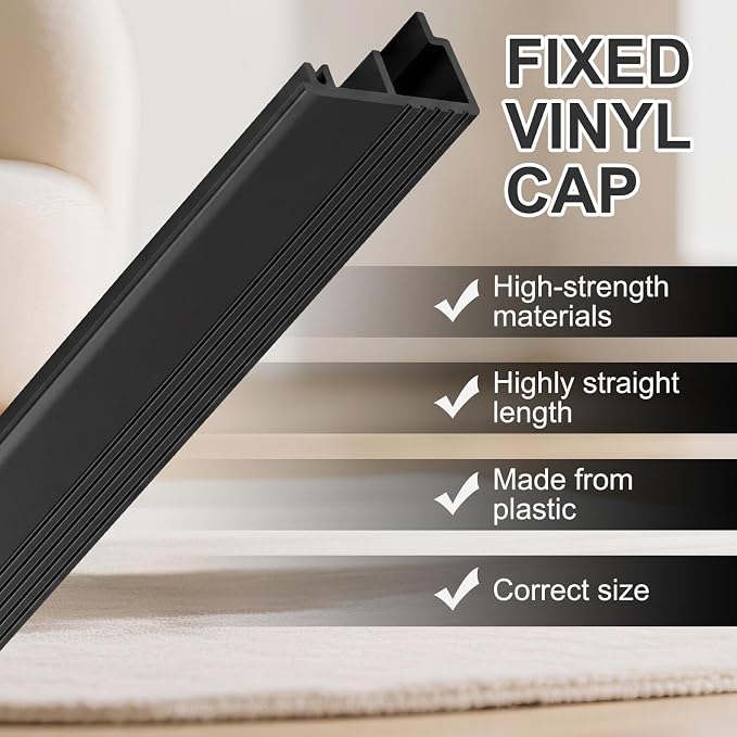 Pangda 2pcs 36 Inch Fixed Vinyl Sill Cap 1-1/8 Inches High Exterior Door - Image 4