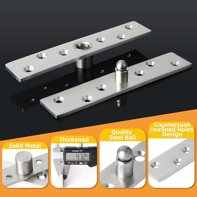 Alise Pivot Hinges for Door, 2P | Rotation Hidden Door Hinge Middle Core - Image 4