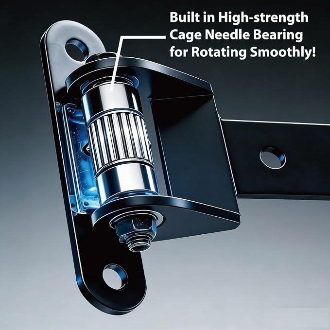 Heavy Duty Bolt on Weld on Cranked Roller Bearing 13" Strap Hinges - Image 2