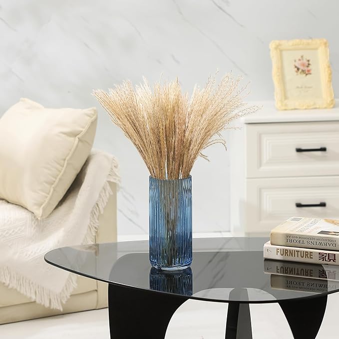 Ribbed Glass Vase, Modern Vases - Image 6