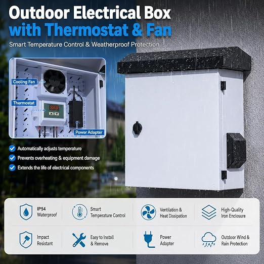 Outdoor Electrical Box, Weatherproof Electrical Enclosure - Image 3