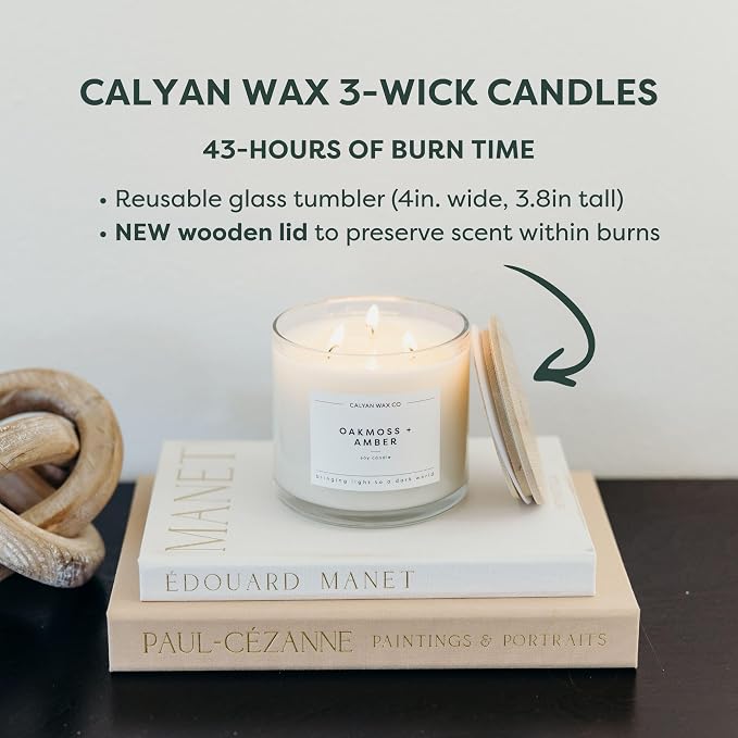 Mahogany & Cashmere 3 Wick Scented Candle - Image 4