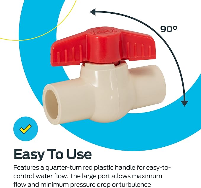 Eastman 1/2 Inch CPVC Slip Ball Valve - Image 5