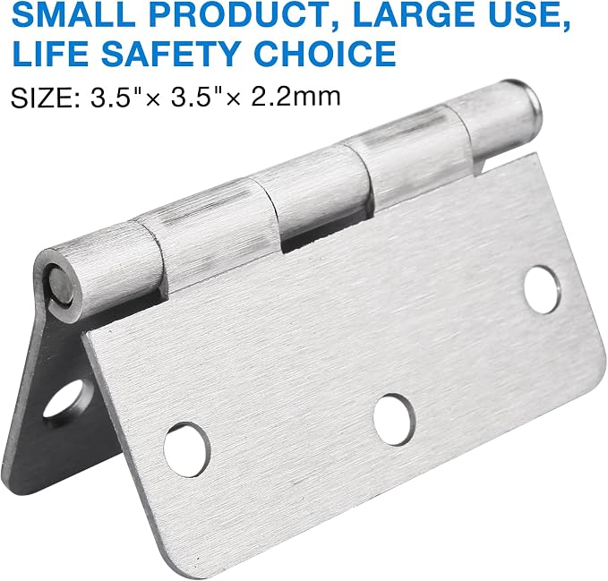 Satin Nickle Door Hinges 3.5 inch - Image 6