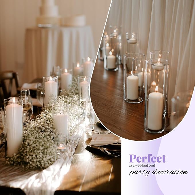 12Pack Glass Cylinder Vases for Centerpieces - Image 6