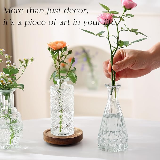 Glass Bud Vase Set of 60 - Image 2
