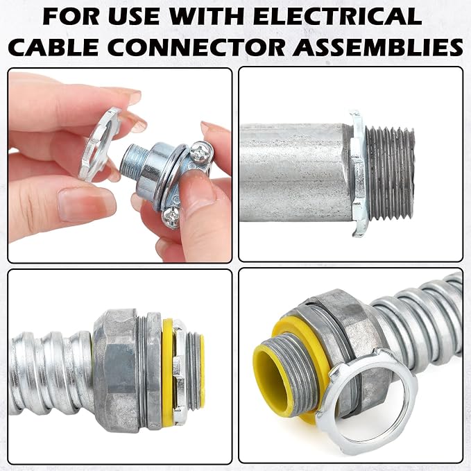 Yaocom 50 Pcs Electrical Conduit Lock Nut Rigid Lock Nut, 3/4 Inch | Galvanized - Image 5