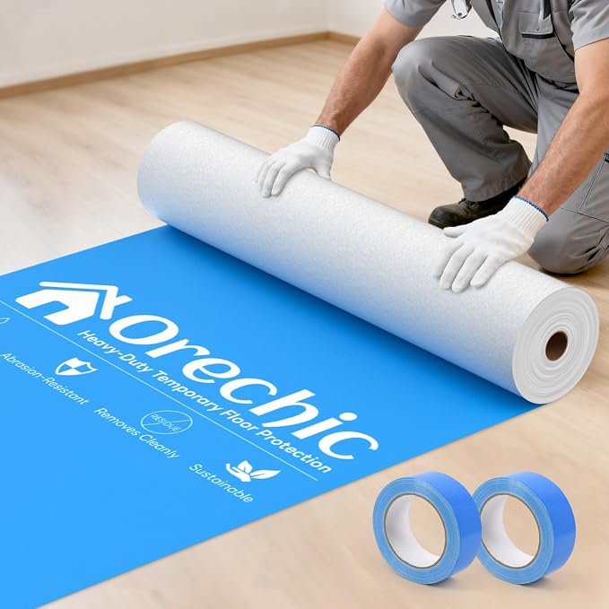 200 GSM Heavy-Duty Temporary Floor Protection, Plastic Floor Protector by Orechic
