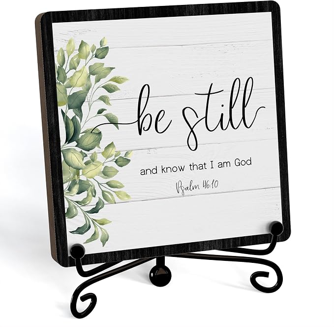 Home Decor, Farmhouse Be Still And Know That I Am God Shelf Decor by JUSITAKEET