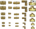 Brass Pipe Fittings, NPT Tee, Hex Head, Hex Nipple, Hex Coupling, 90 Degree by TLTOOLEGIN