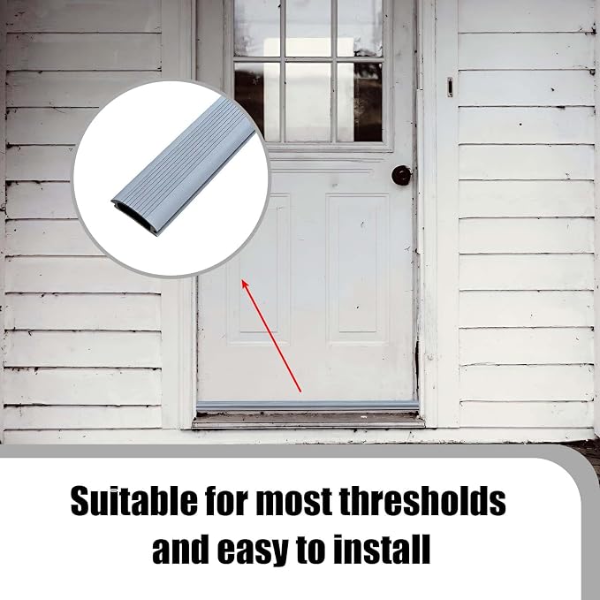 Under Door Bottom Seal Strip, Bryxium 2 Pcs 36 Inch Vinyl Threshold | Exterior - Image 4
