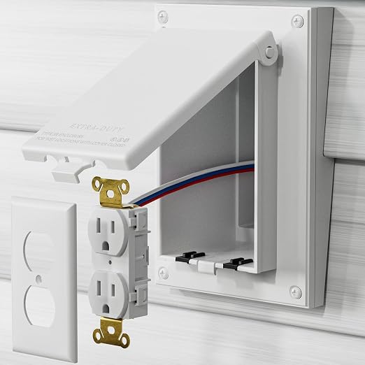 Recessed Outlet Box, DBVR141W-1 Low Profile Electrical Outlet Box - Image 2