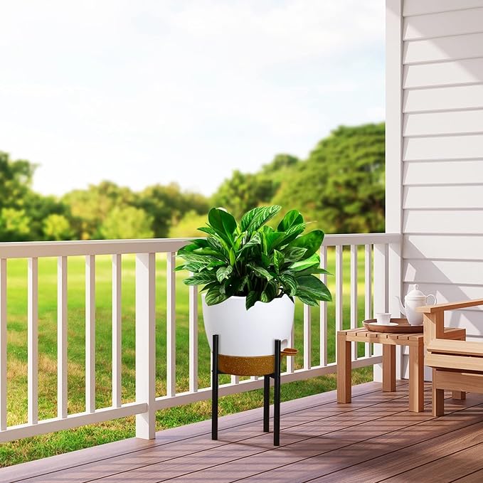UOUZ 12 inch Large Self Watering Pots, Plastic Planters - Image 7