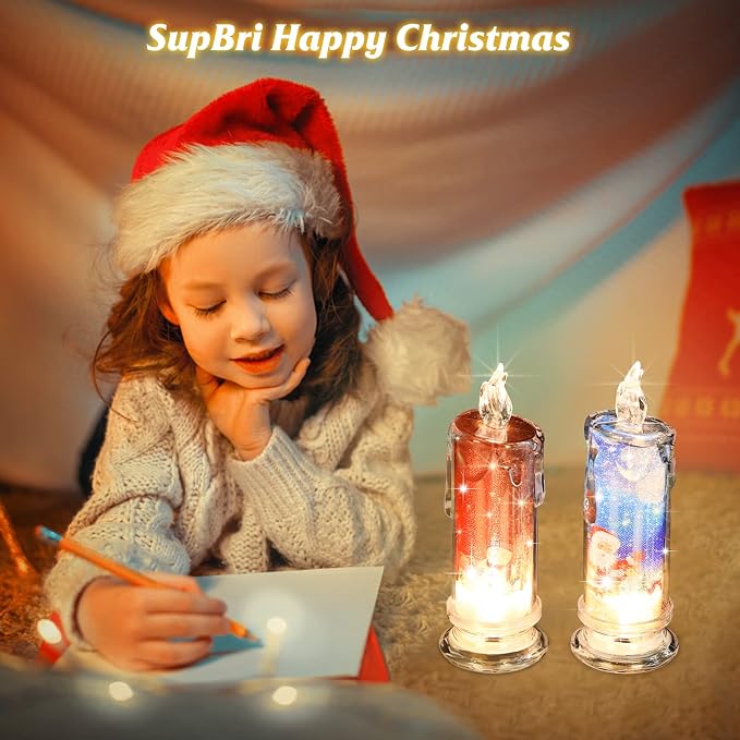 SupBri Christmas Flameless Candles, Xmas centerpieces - Image 6