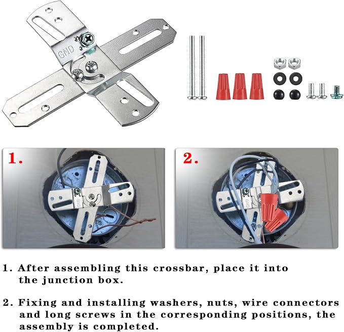 OwnMy 4PCS Rotatable Light Fixture Mounting Brackets Ceiling Fan Brackets | - Image 5