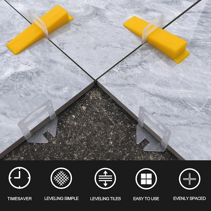 Tile Leveling System Clips 1/16" Tile Leveler Clips 1/16 tile spacer 1.5mm tile - Image 5