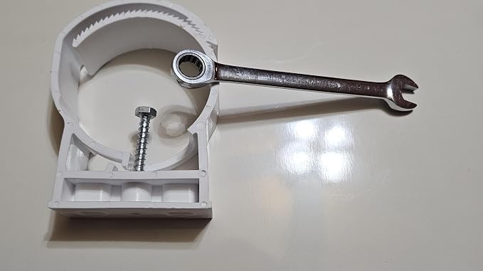 Handy-Snap 79-93HS Pipe Hanger, 3 inch, Surface Mount | White Polypropylene - Image 6