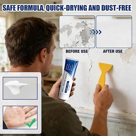 2Pcs Wall Repair Paste Tube, Drywall Repair Kit, Quick Drying Wall Mending - Image 3
